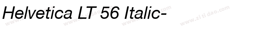 Helvetica LT 56 Italic字体转换